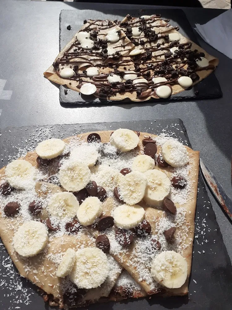 Chocolat Blanc Nutella Oreo En Haut Banane Chocolat Noir Noix de Coco En Bas